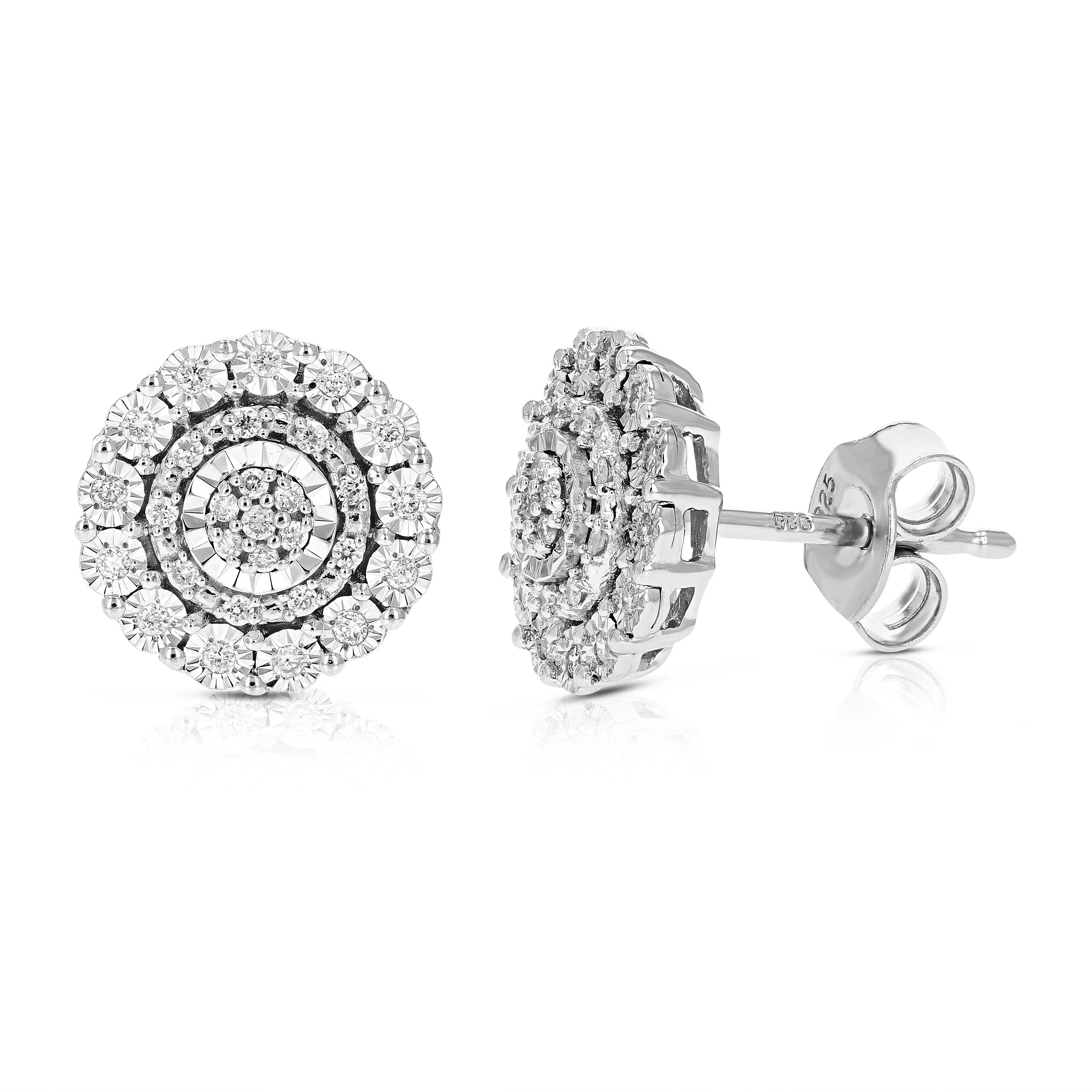 1/5 cttw Lab Grown Diamond Composite Stud Earring Sterling Silver