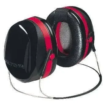 3M - PELTOR Optime 105 Earmuff, 29 dB NRR, Black/Red, Behind-the-Head