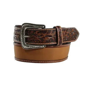 Ariat Men's Floral Stamped Western Belt - Brown