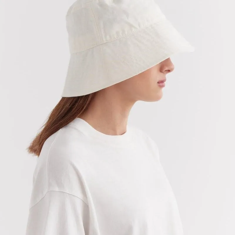 Assembly Label - Linen Bucket Hat - Vanilla