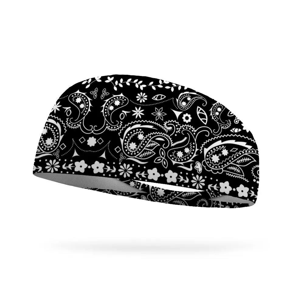 Bandana Black Performance Wicking Headband