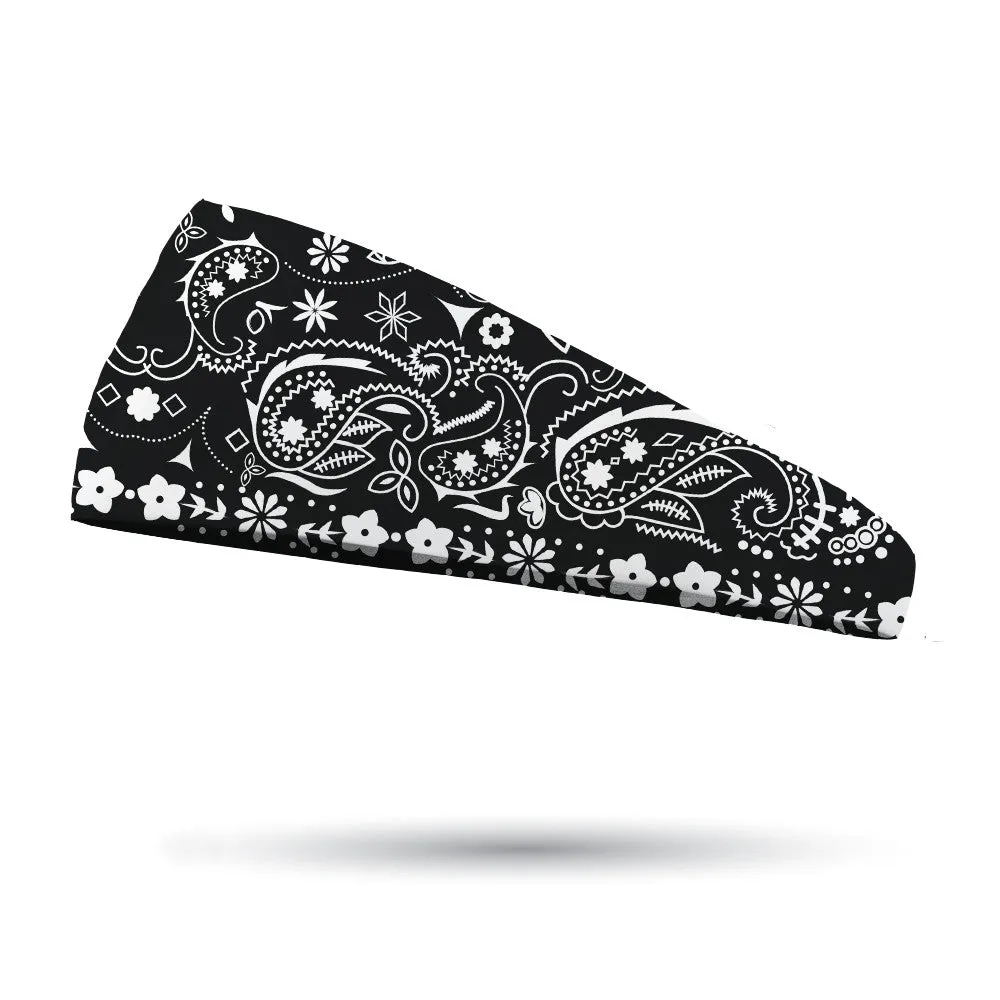 Bandana Black Performance Wicking Headband