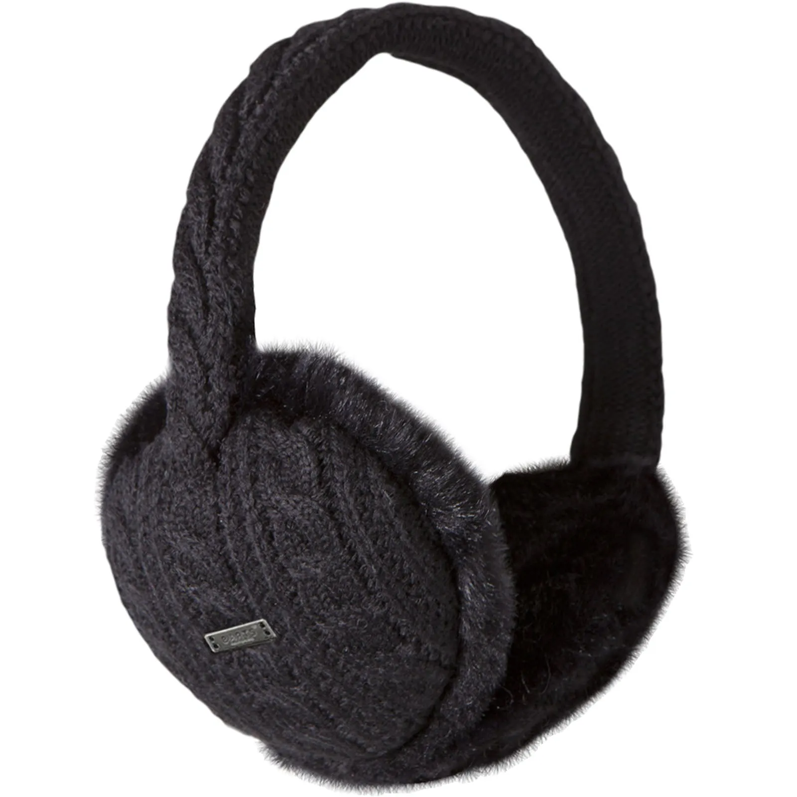 Barts Womens Monique Faux Fur Cable Knit Ear Muffs Earwarmers