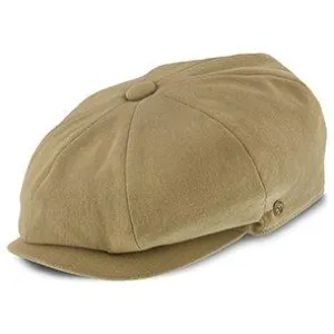 Beckham - Walrus Hats Tan Cotton 8 Panel Newsboy Cap