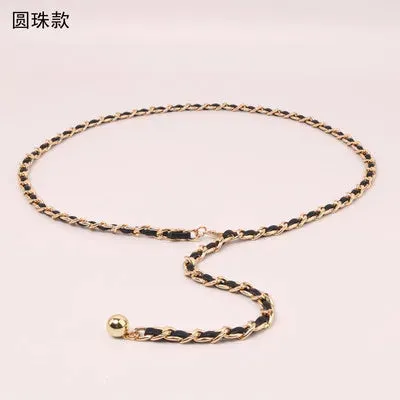 Belts for Women Personality Women Chain Belt Punk Rock Metal Women Belt Chain Gold Silver Waist Chain Jeans Belt Designer Belt