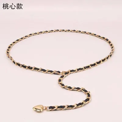 Belts for Women Personality Women Chain Belt Punk Rock Metal Women Belt Chain Gold Silver Waist Chain Jeans Belt Designer Belt