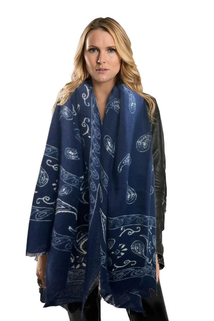 Blue Paisley Scarf