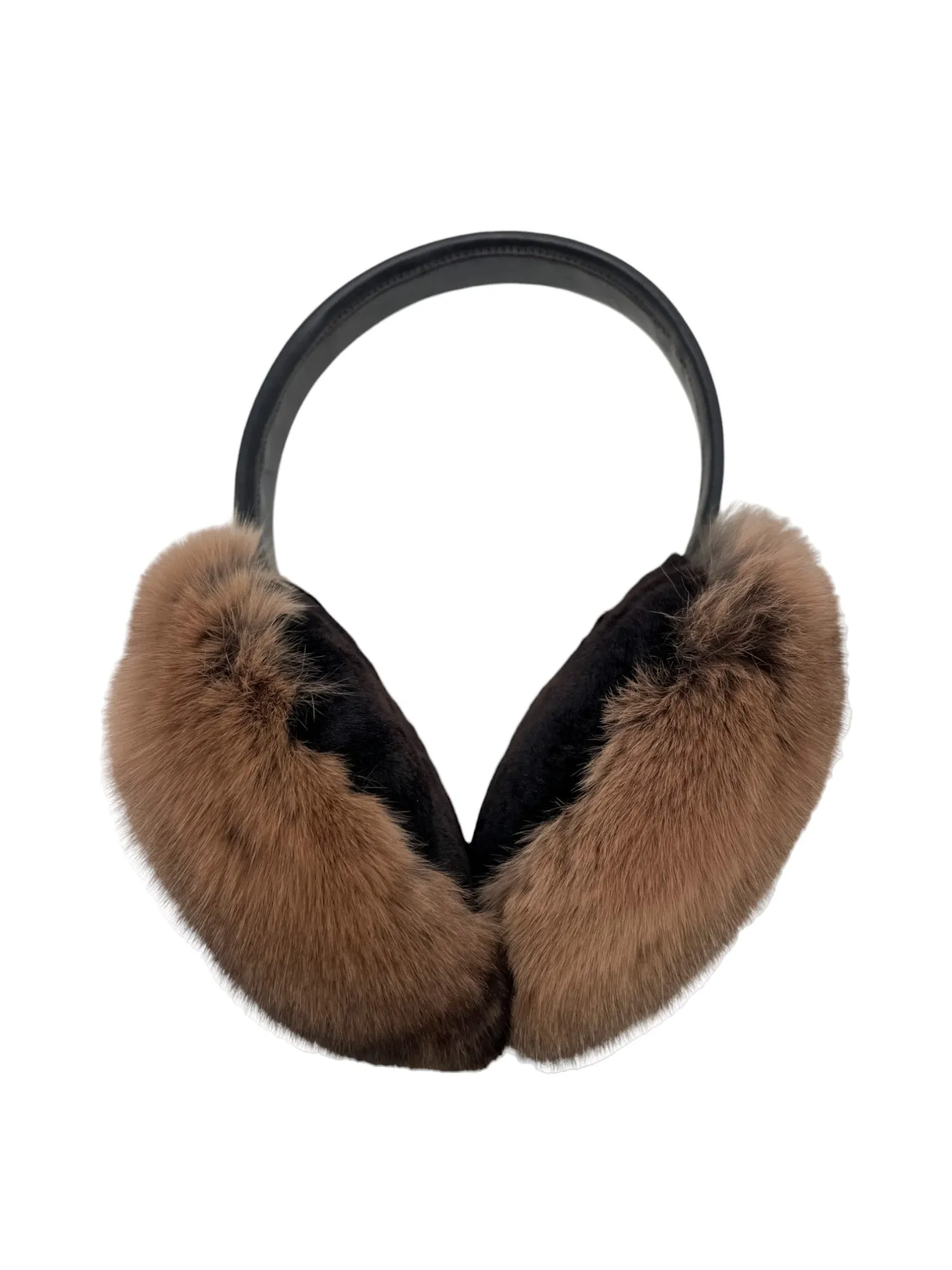 Brown Chinchilla Fur Earmuffs