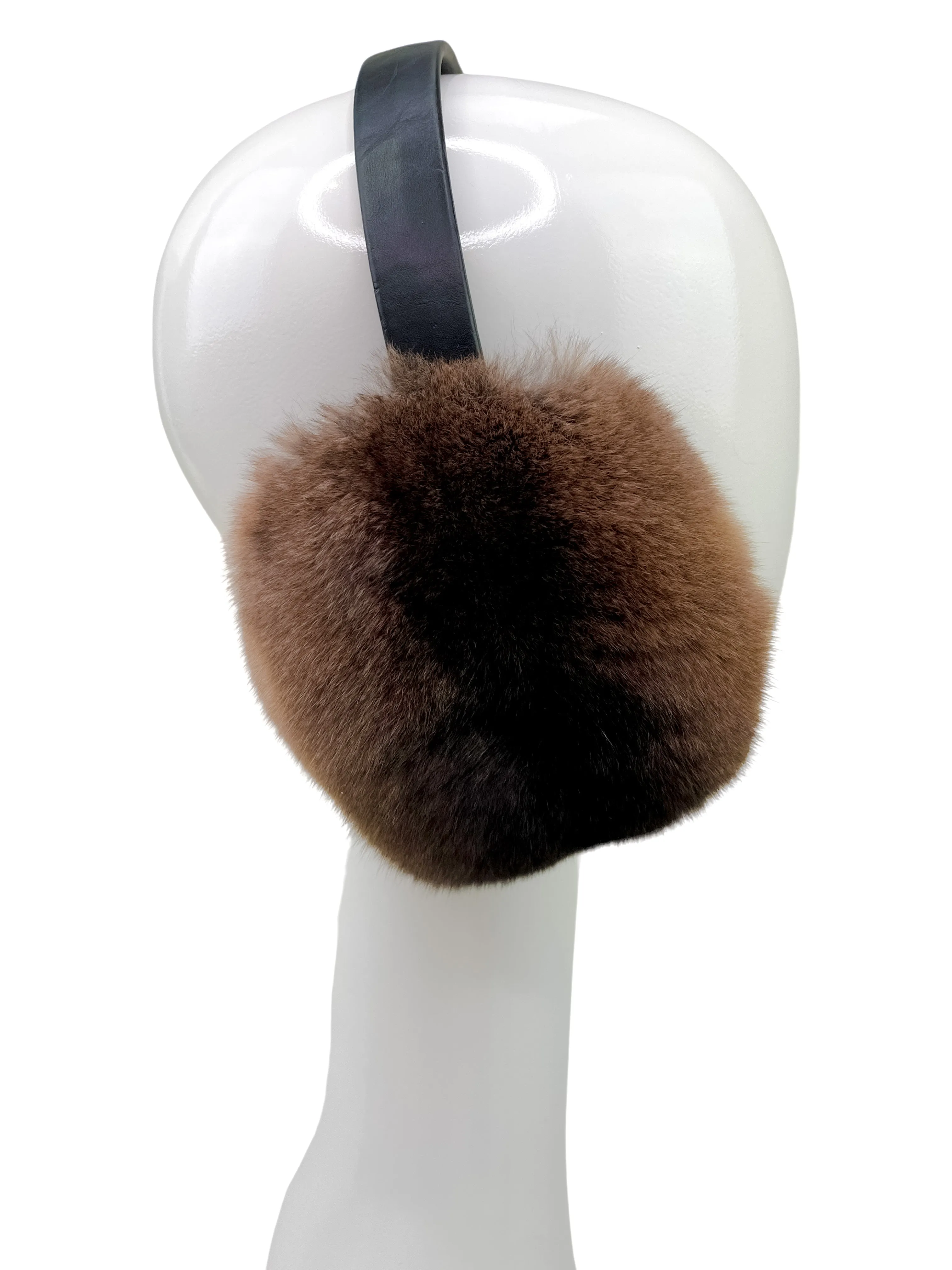 Brown Chinchilla Fur Earmuffs