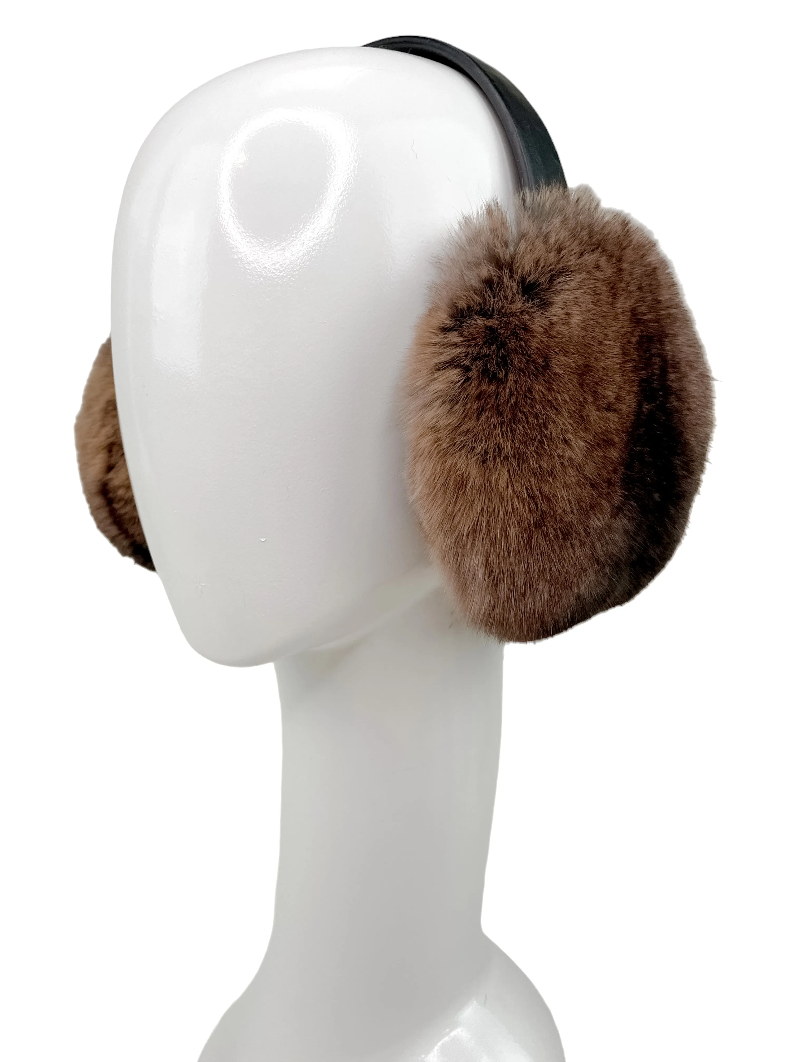 Brown Chinchilla Fur Earmuffs