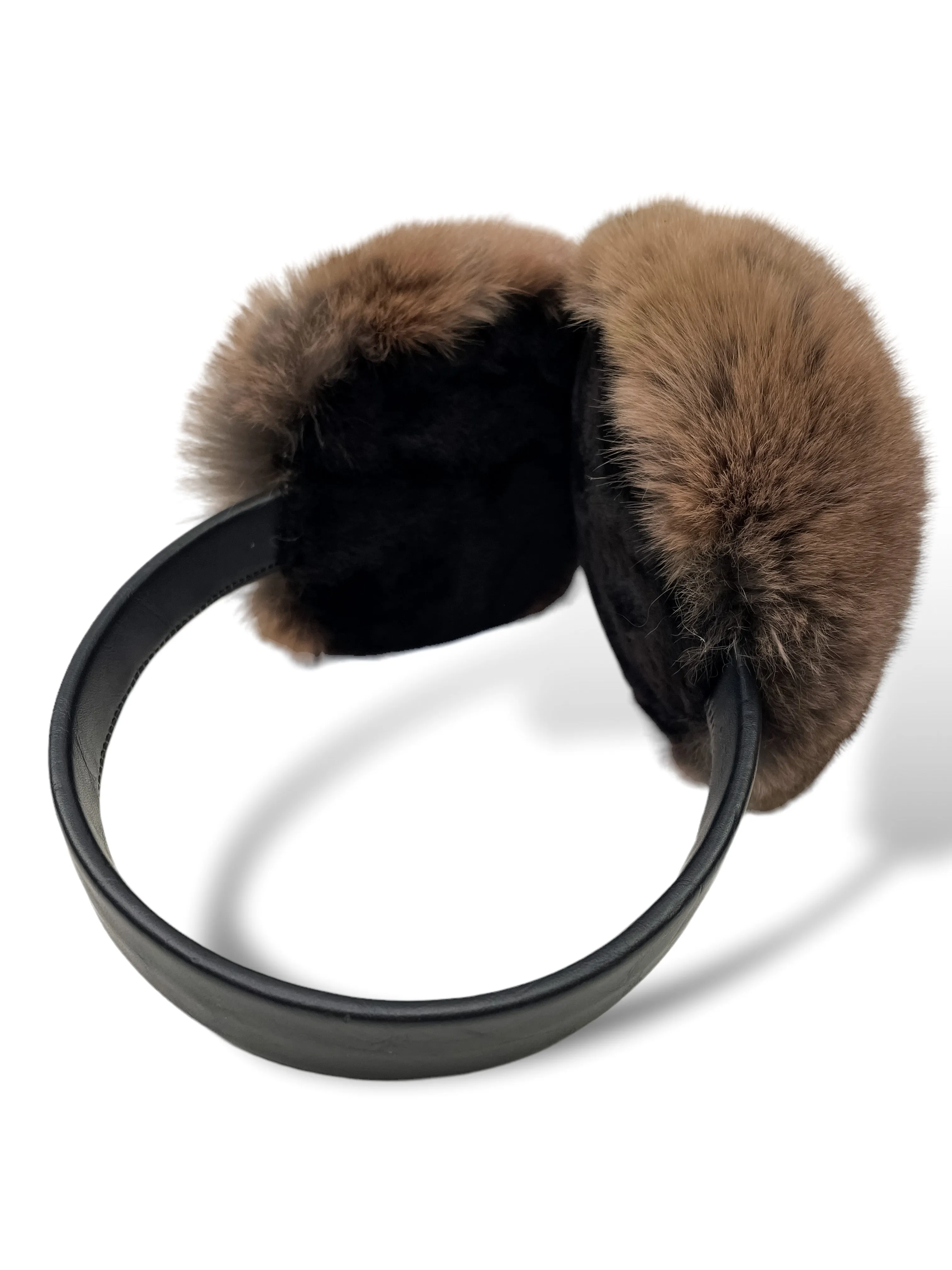 Brown Chinchilla Fur Earmuffs