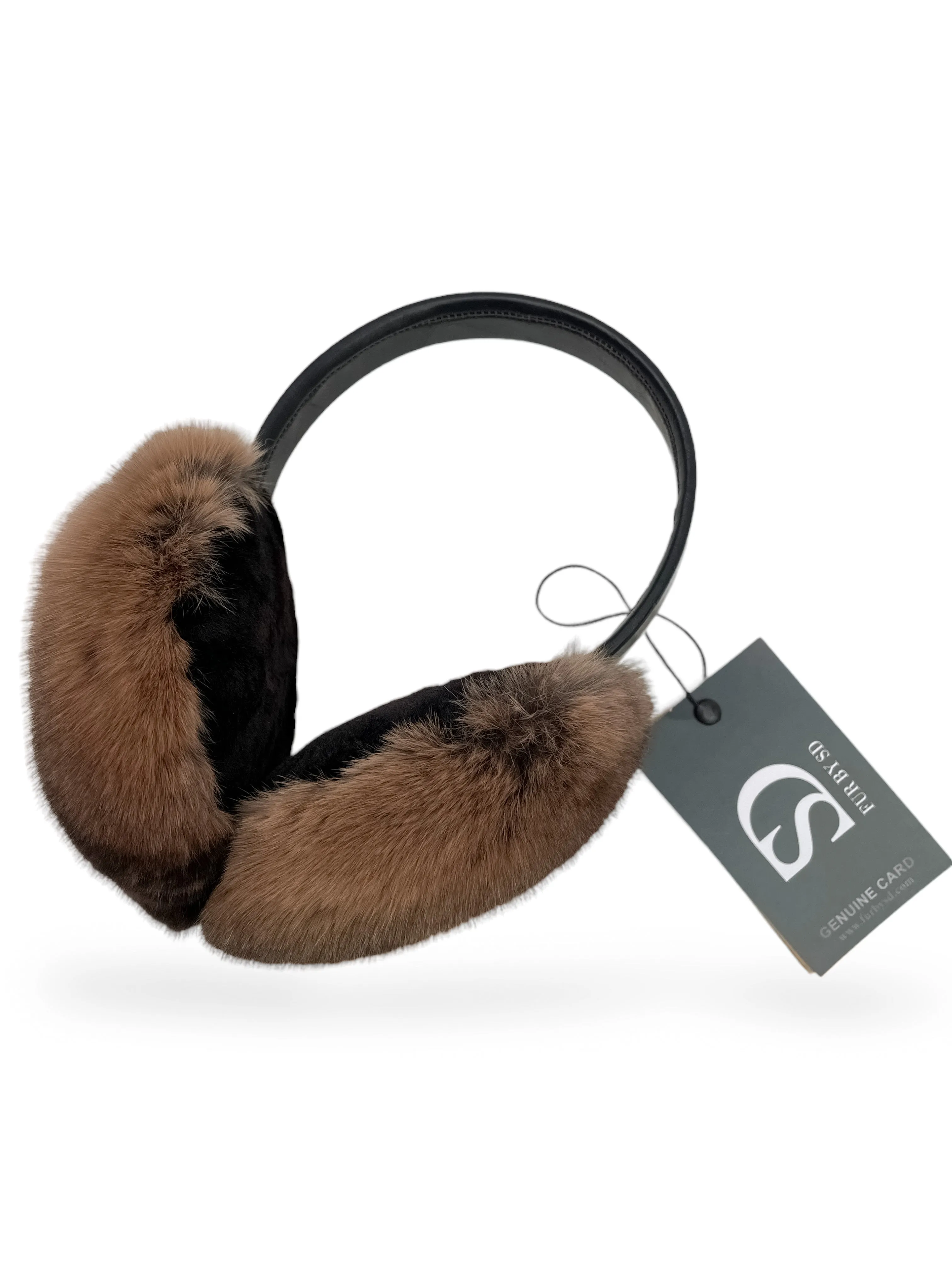 Brown Chinchilla Fur Earmuffs