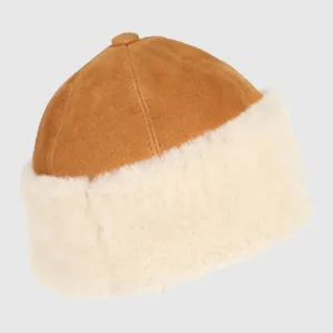 Buy Best Women Warm Becky Sheepskin Tan Leather Hat For Sale