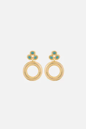 CARLINA GOLDEN TURQUOISE EARRINGS MULTI