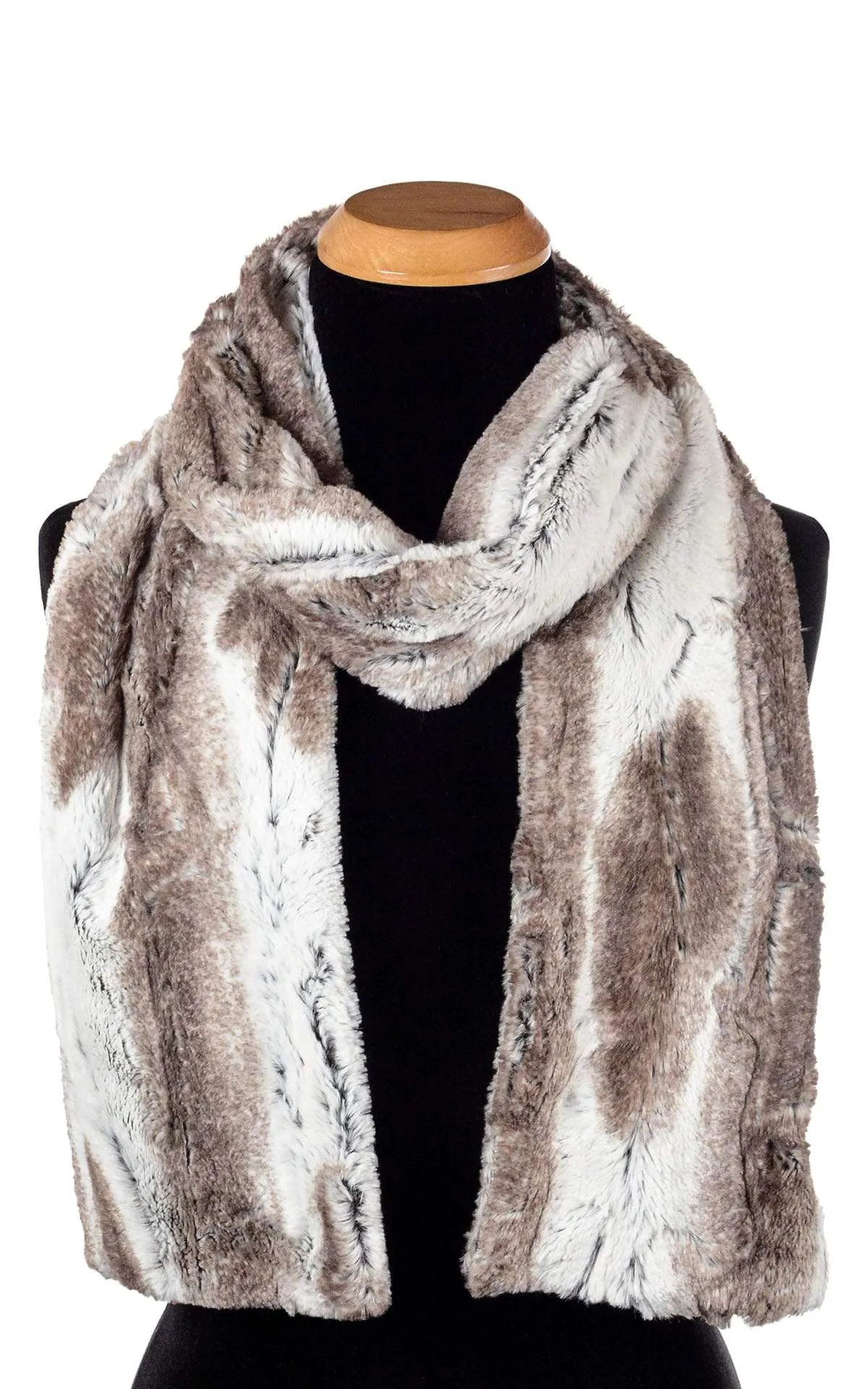 Classic Scarf - Luxury Faux Fur in Birch