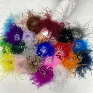 Colorful Faux Feather Wrist Cuffs for Halloween Cosplay Parties