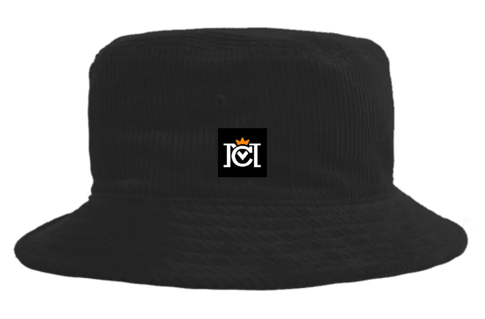 Crown Moto Branded Corduroy Bucket Hat