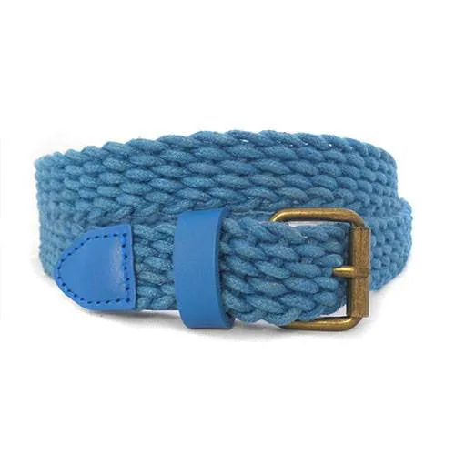 DANNY - Casual Blue Cotton Webbing Belt