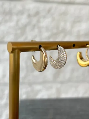 Diamond Disk Earrings