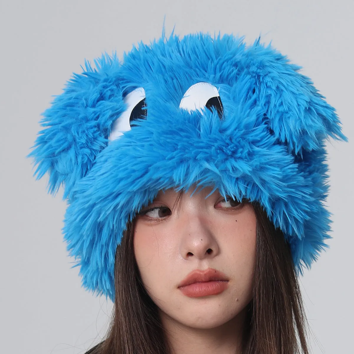 Ear Hat Cute Cartoon Eyes Warm Plush Hat