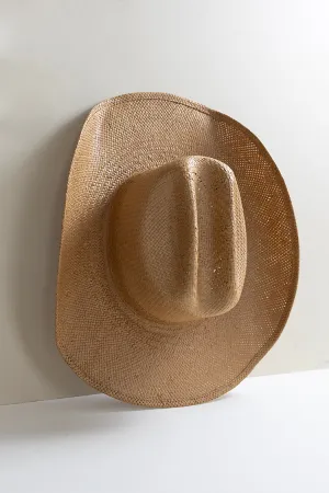 Flea Style Brooks Tan Straw Western Hat