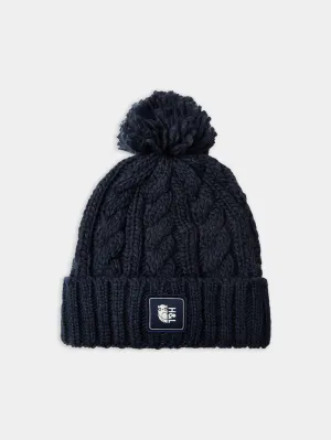 Grouse Cable Knit Beanie Navy