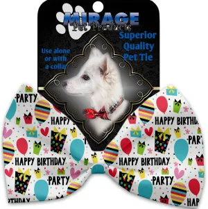 Happy Birthday Pet Bow Tie Collar Accessory With Velcro