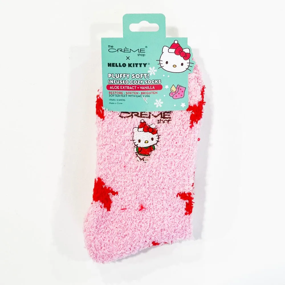 Hello Kitty Pluffy Soft Infused Cozy Socks - Vanilla (3 units)