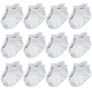 Hudson Baby Non-Skid No-Show Socks, Gray