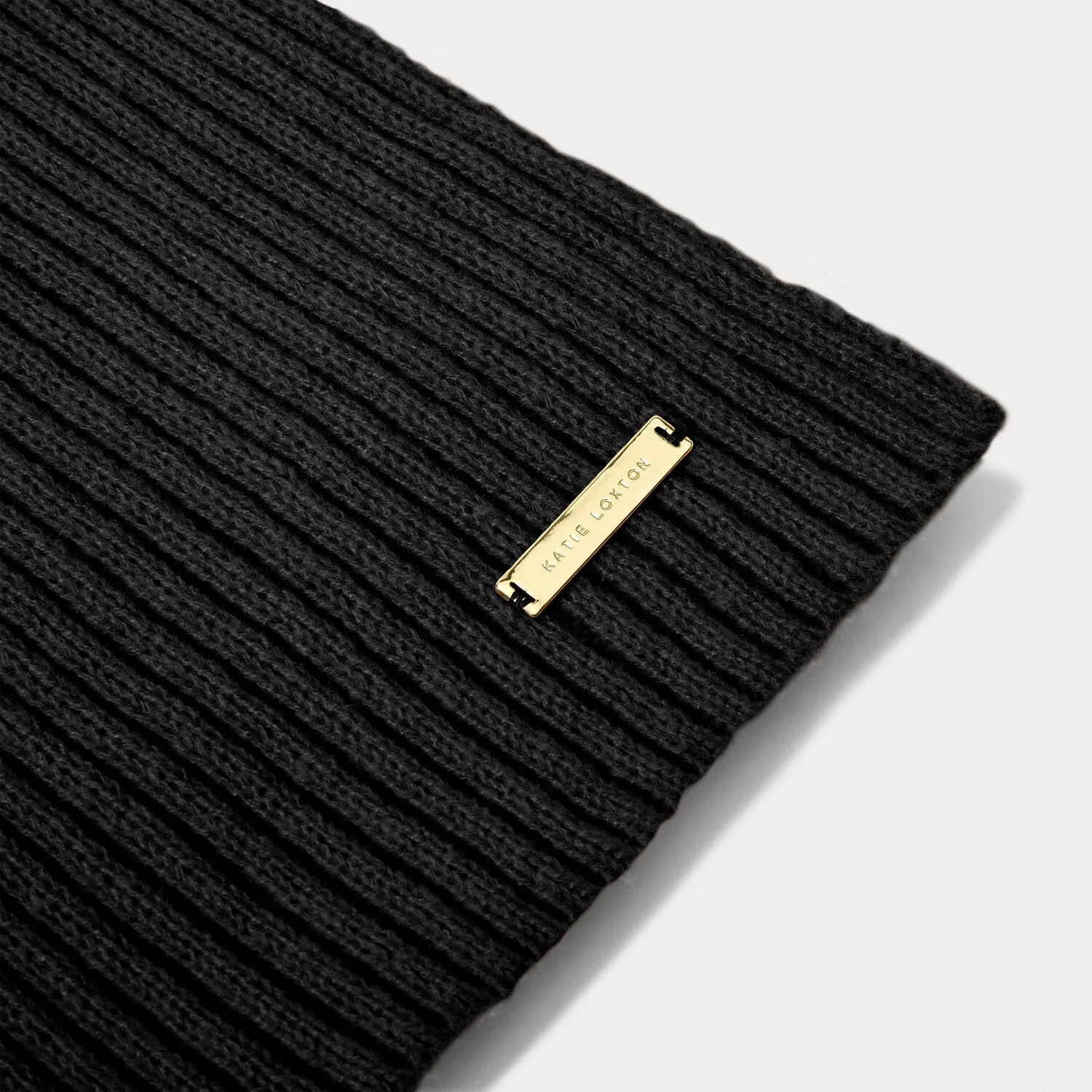 Katie Loxton 200cm Black Knitted Scarf