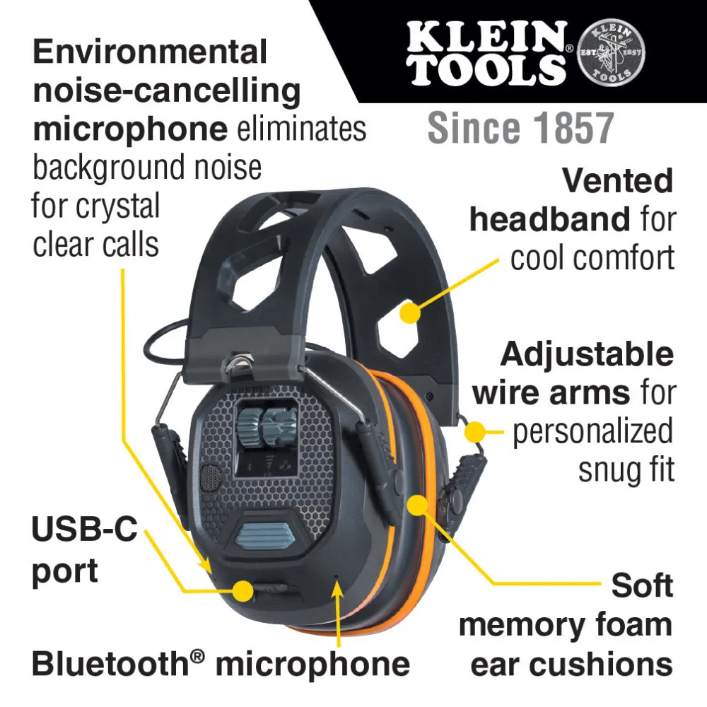 Klein AESEM1S Situational Awareness Bluetooth Earmuffs