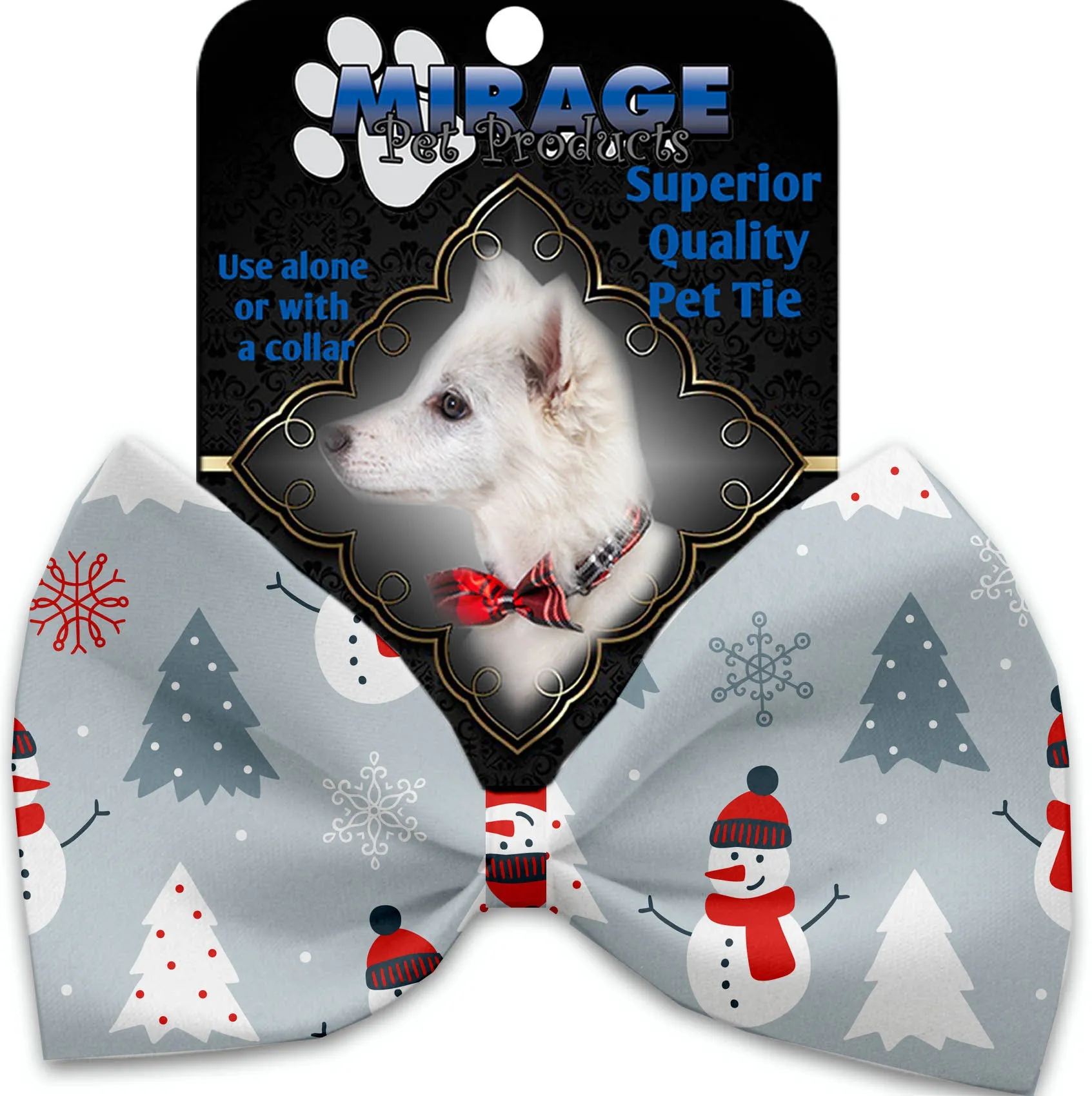 Look At Frosty Go Pet Bow Tie Collar Accessory With Velcro