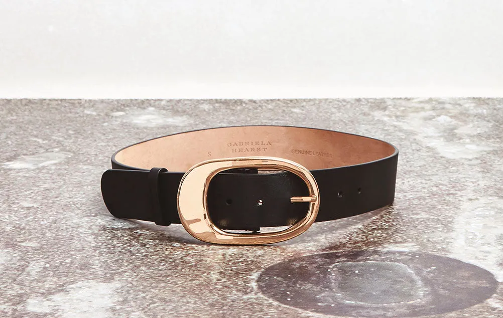 Lozewce Belt in Black Leather