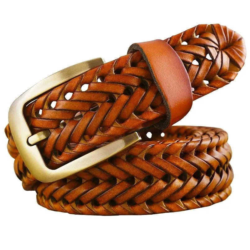 Luxury Fashion Braided Leather Belt