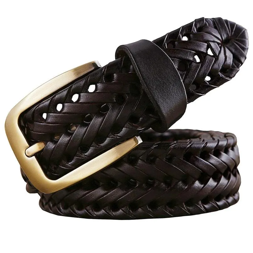 Luxury Fashion Braided Leather Belt