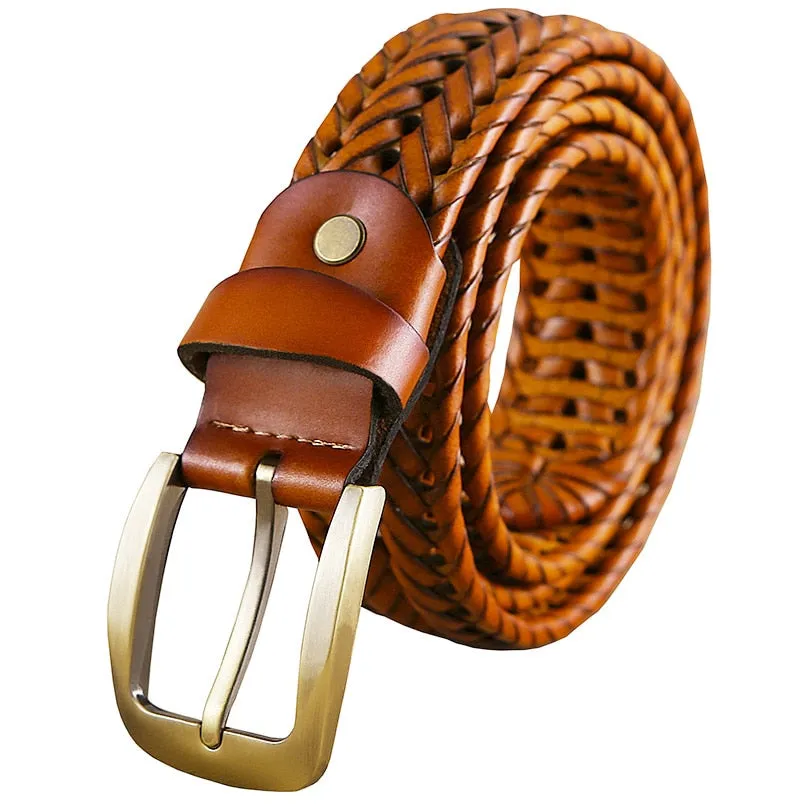 Luxury Fashion Braided Leather Belt