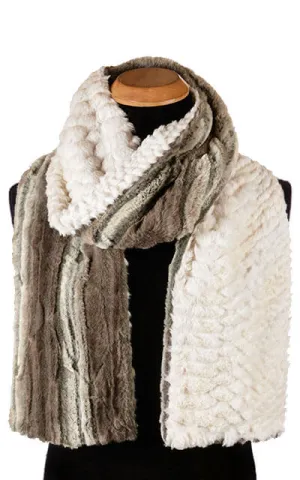 Men's Classic Scarf - Two-Tone, Plush Faux Fur in Willows Grove with Falkor