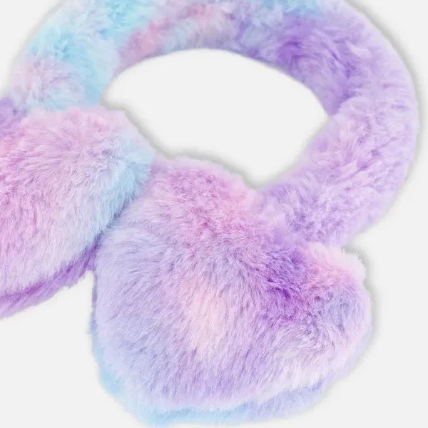 Multi-Color Faux Fur Heart Earmuffs