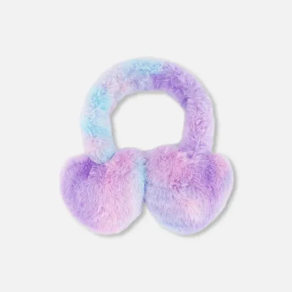 Multi-Color Faux Fur Heart Earmuffs