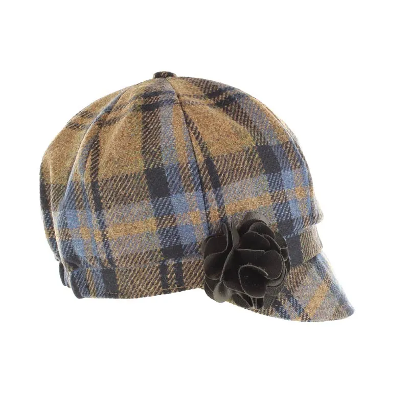 Newsboy Hat - Yellow Blue & Green Plaid