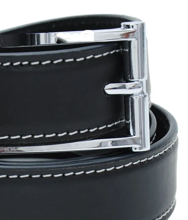 Novapull ribbed & stitched Leather Mens belt