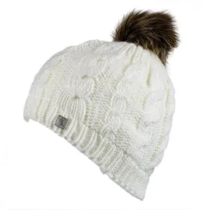 Olann White Bobble Hat