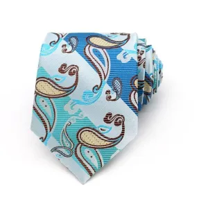 Paisley Striped Silk Tie