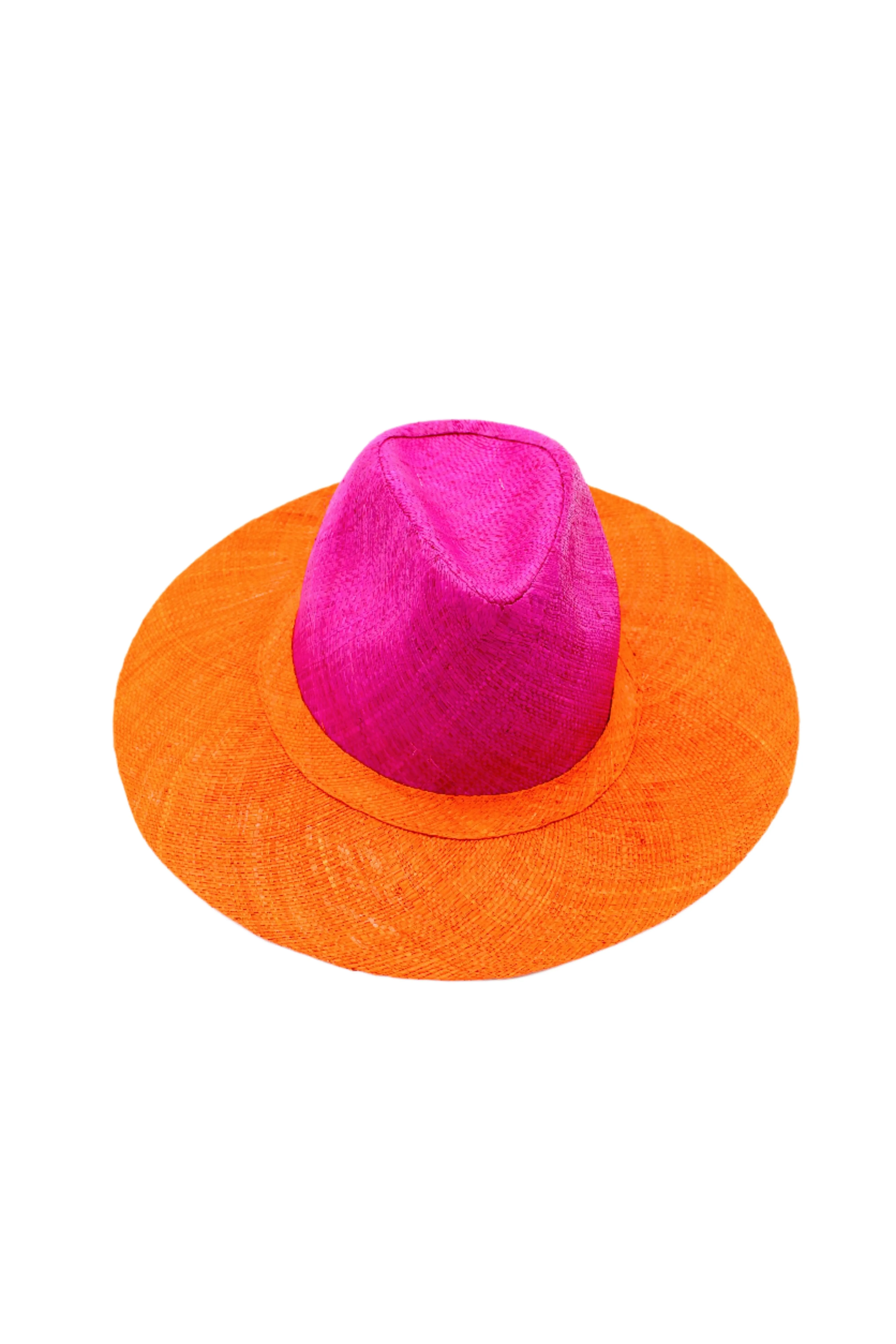 Panama Unisex Two Tone Straw Hats