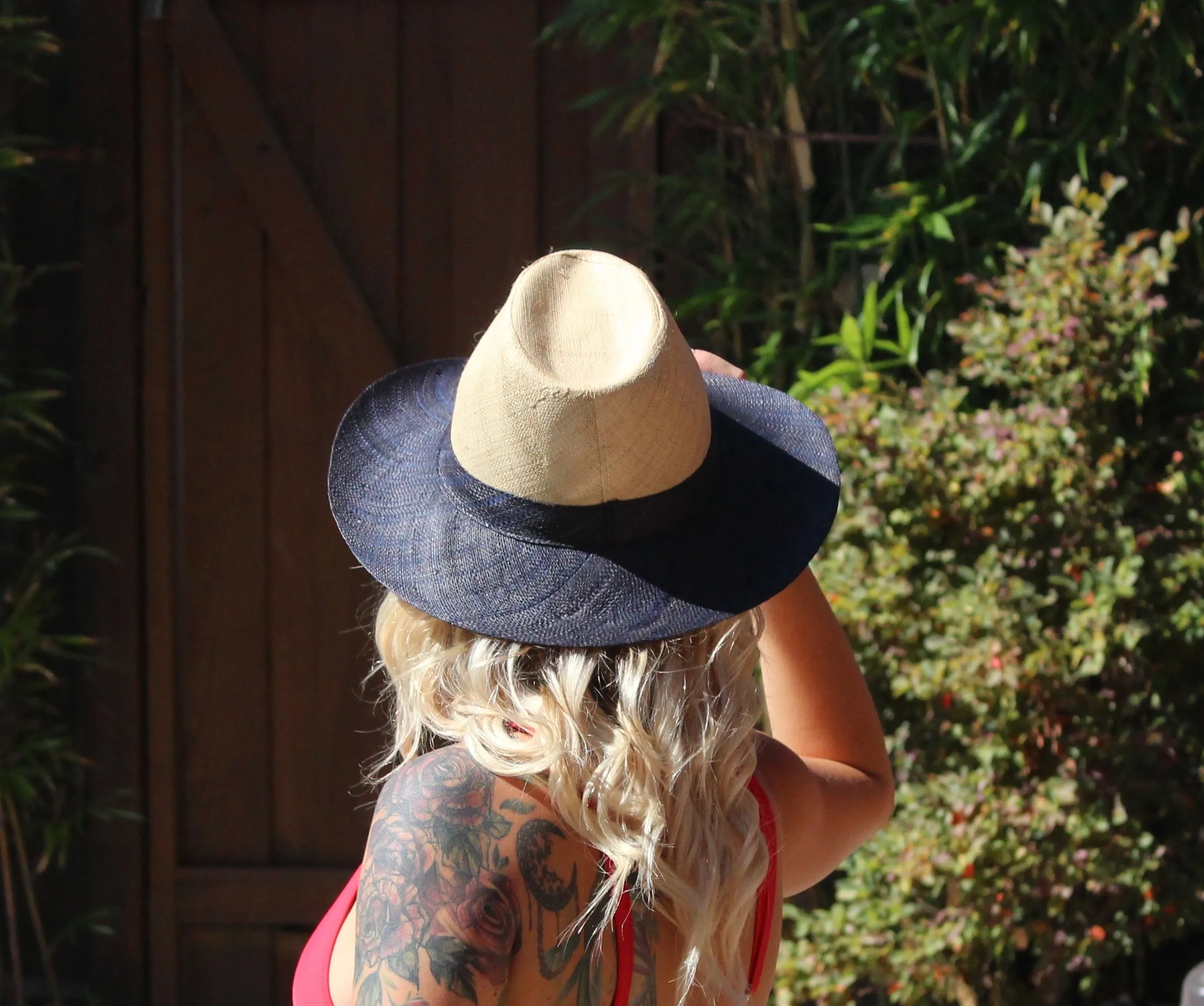 Panama Unisex Two Tone Straw Hats