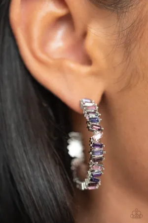 Paparazzi Earring ~ Effortless Emeralds - Purple