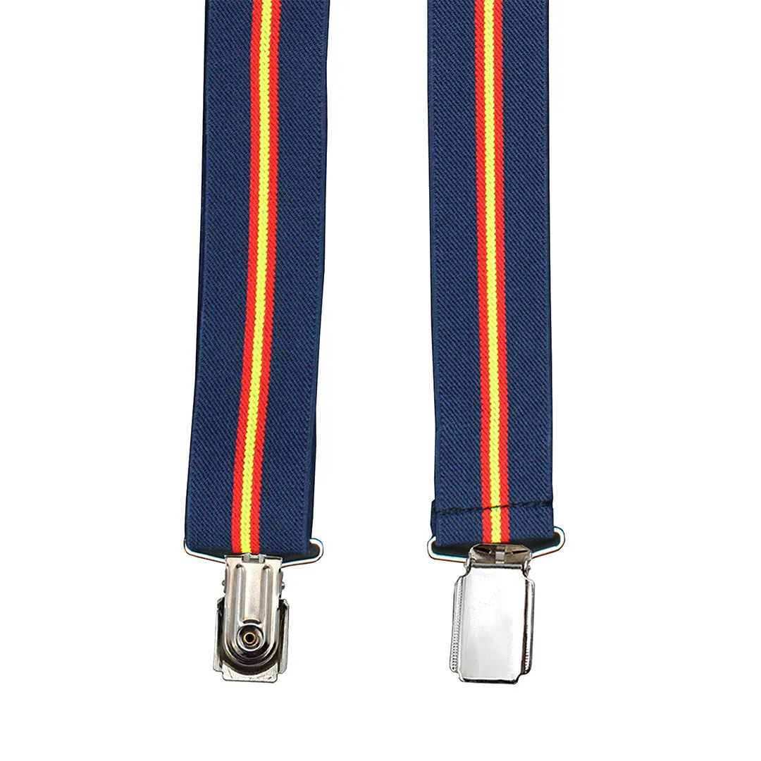 Peluche Striped Reflex Blue Suspender (3.5cm width)