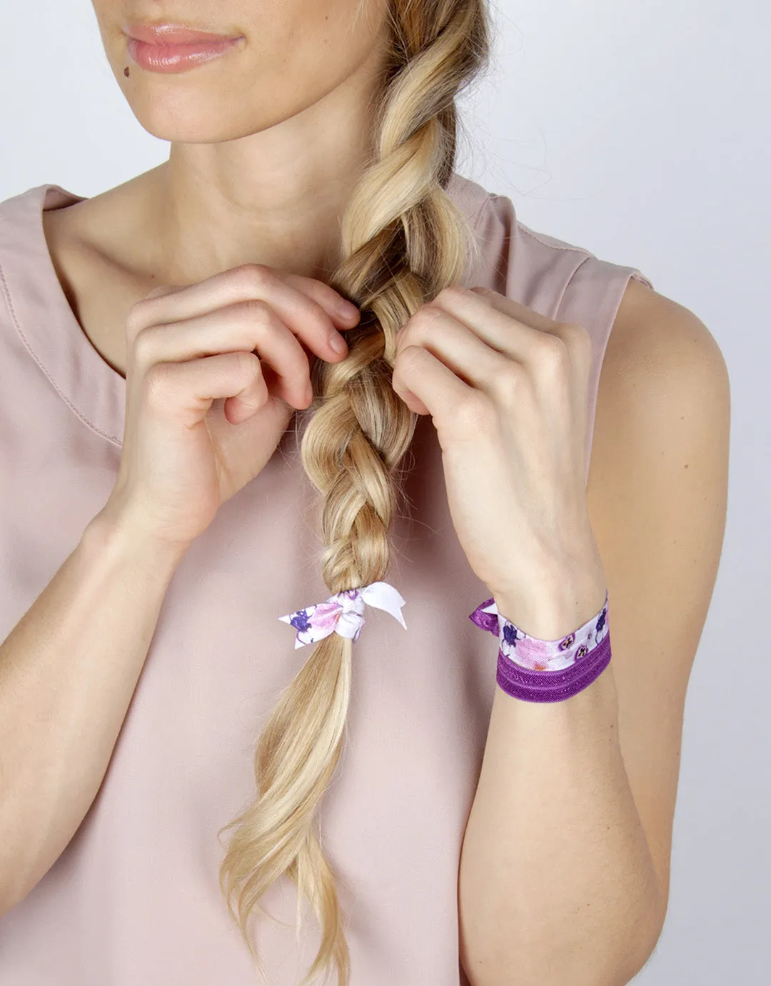 Purple Pansy - Classic Hair Ties