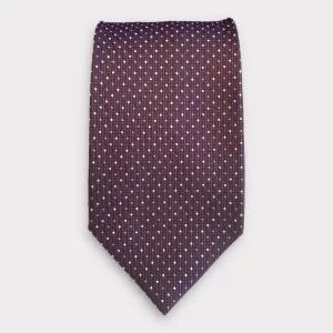 Purple Polka Dot Thick Tie