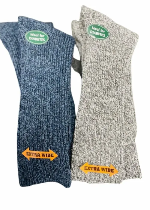 Regenerated Wool Diabetic Outdoor Hiking Extra Wide Calf Women Socks